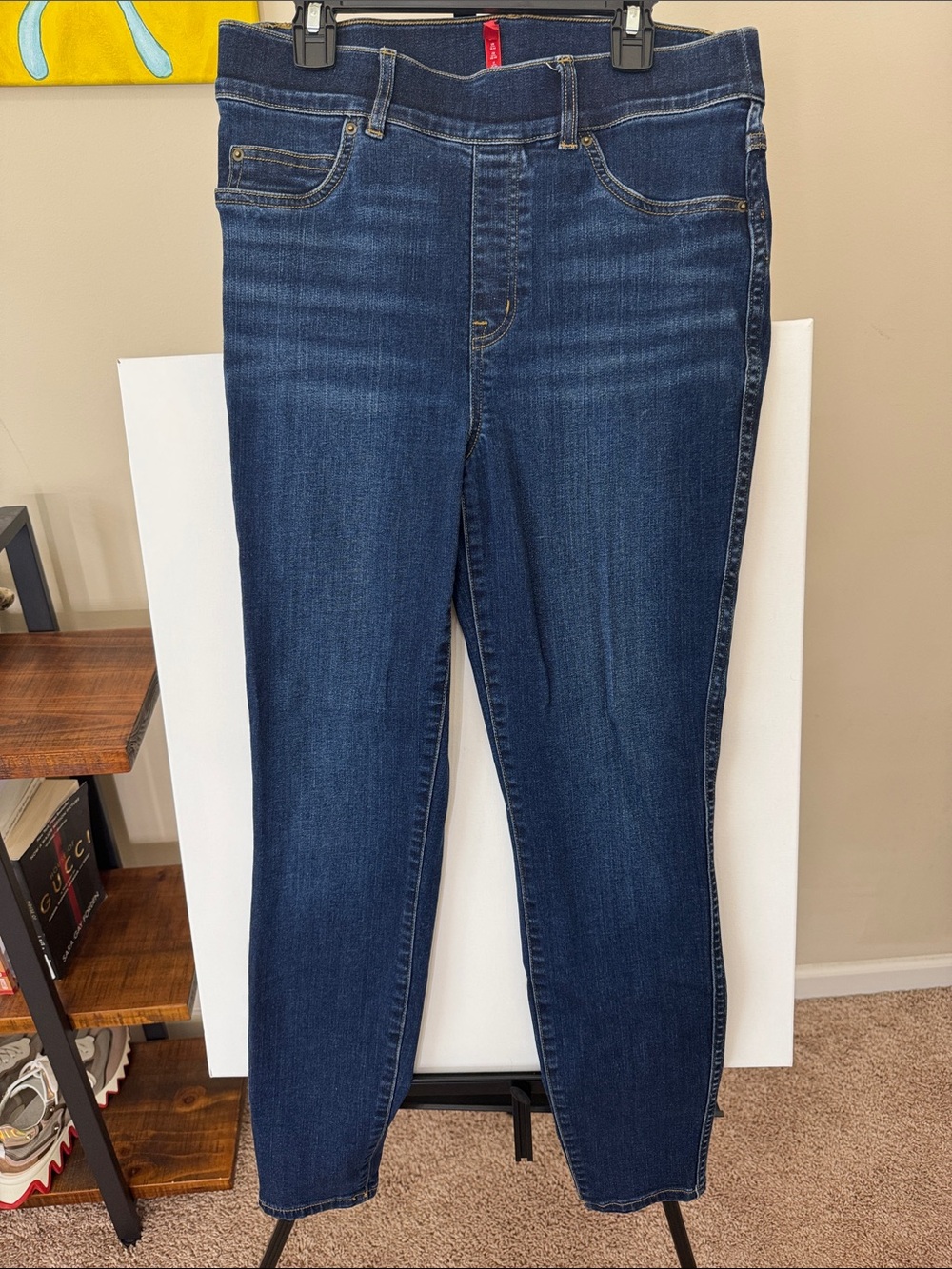 SPANX Dark Blue High-Rise Jeggings Size Medium